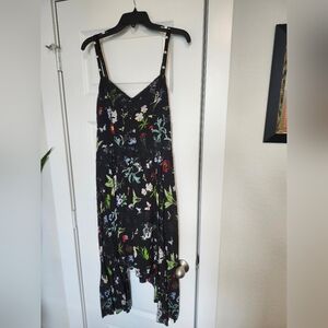 Floral Black Dress